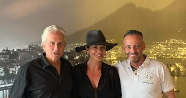 Michael Douglas a Zeta Jones na Slovensku