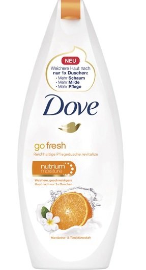 Dove Go Fresh Mandarin Tiaré, 55 Kč (250 ml), koupíte v síti drogerií