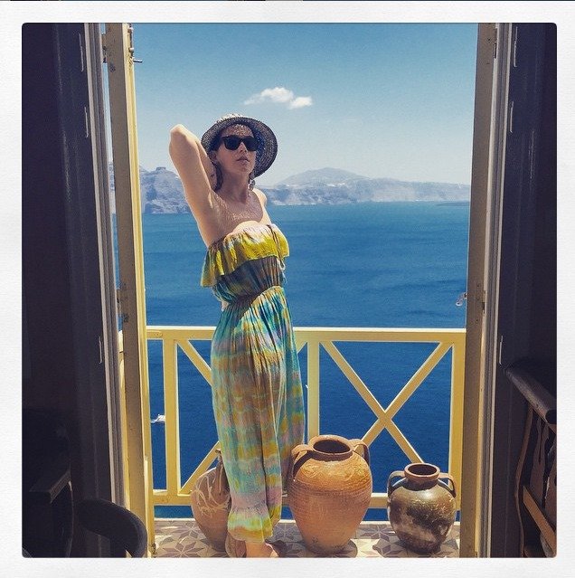 Katy Perry tento rok vyrazila na Santorini.