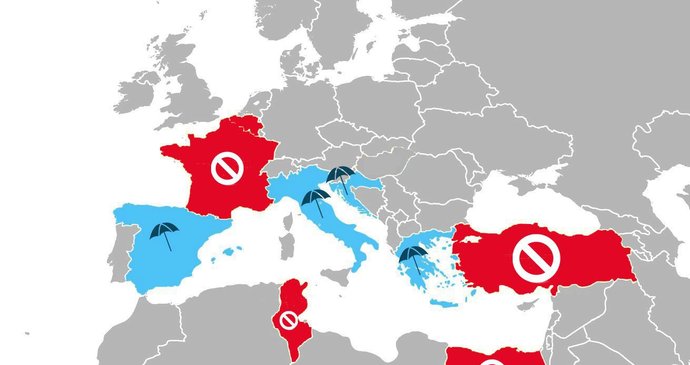 Češi pro dovolenou volí klidné evropské destinace jako jsou Španělsko, Bulharsko. S ústupem uprchlické krize se začínají zajímat i o Řecko a některé řecké ostrovy.