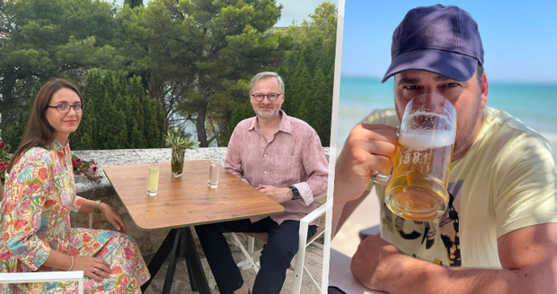 Čeští politici na dovolené: Slunce, pivo, turistika! Fialovi si lebedí v Chorvatsku, co další?