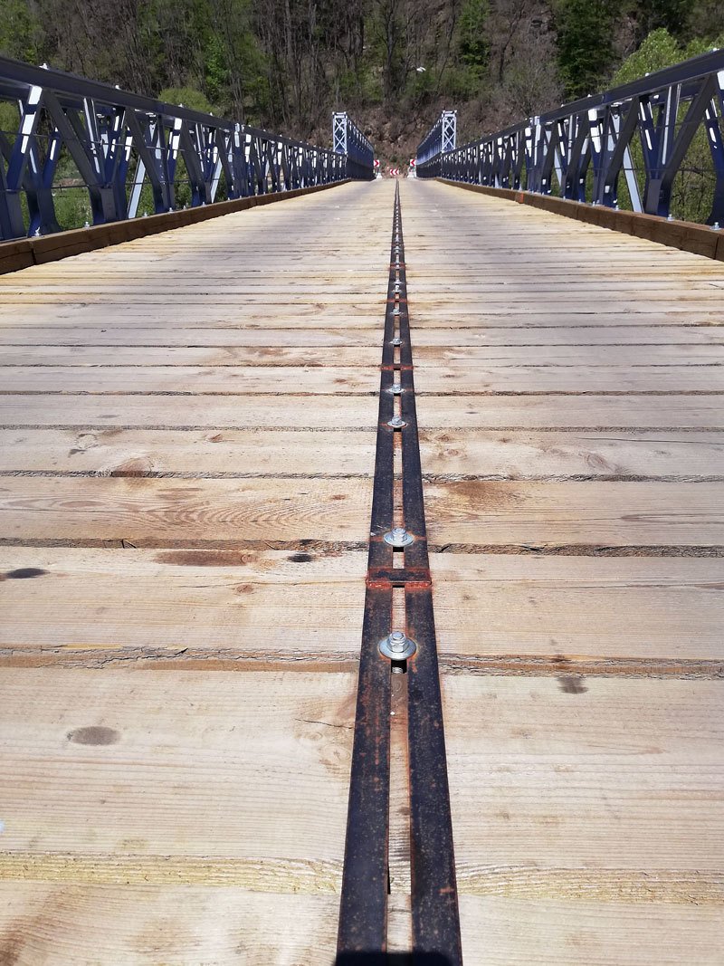 Kácov - ocelový most přes řeku Sázavu