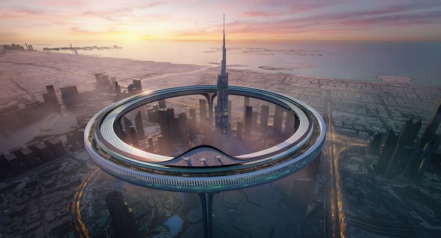 Přistáli mimozemšťani? Obří prstenec má obklopit nejvyšší mrakodrap světa