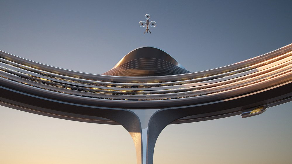 Downtown Circle vypadá jako loď mimozemšťanů. Stavba by mohla vyrůst v Dubaji ve Spojených arabských emirátech