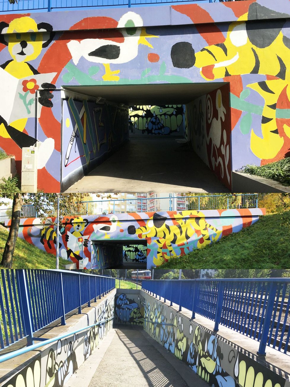 Umělecky ztvárněné graffiti zdobí nově 13 tramvajových mostů.