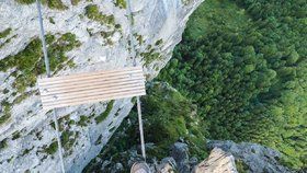 Rakouská hora Drachenwand u jezera Mondsee