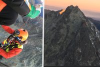 Česká horolezkyně si v Tatrách poranila nohu: Musela přenocovat na vrcholu hory