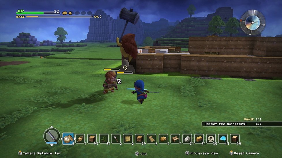 Souboj z Dragon Quest Builders.