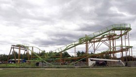 Horská dráha Twister v zábavním parku Lightwater Valley. Už podruhé na ní šlo o život.