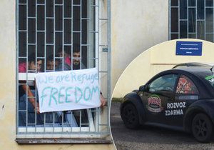 Hladovka protestujících cizinců v detenčním zařízení v Drahonicích. Podle vyšetření lékařů měli muži plné žaludky.