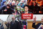 Prezidentští kandidáti Jiří Drahoš, Michal Horáček, Mirek Topolánek i Miloš Zeman v komentáři Petra Holce