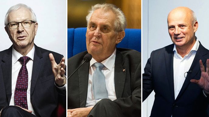 Jiří Drahoš, Miloš Zeman, Micha Horáček