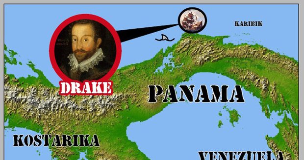 Francis Drake pobil tisíce nepřítel, často mimořádně krutým způsobem. Jeho krvavá pouť skončila u Panamy úderem úplavice.