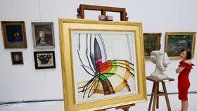 O abstraktní malbu Prisme Františka Kupky neprojevil na dražbě nikdo zájem.