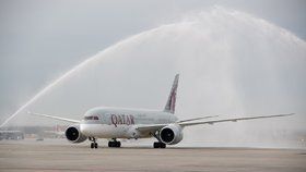 Na pražském letišti přistál Boeing 787 Dreamliner.