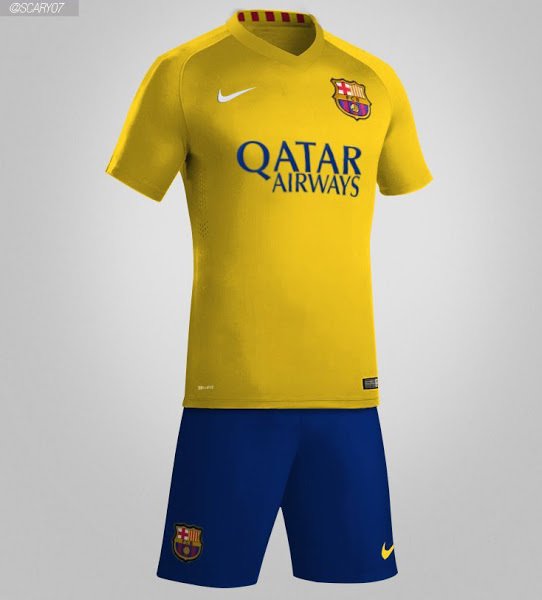 Venkovní dres Barcelony pro sezonu 2015/2016