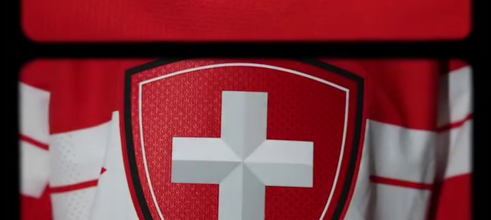 Švýcaři použili pro představení olympijské sady hokejových dresů video.