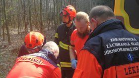 Zdravotníci a hasiči zachraňovali na Vyškovsku dřevorubce, kterého v úterý po poledni zavalil strom.