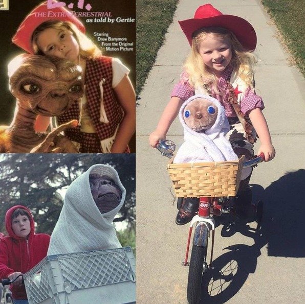 Jako malá Drew Barrymore ve filmu E. T. mimozemšťan.