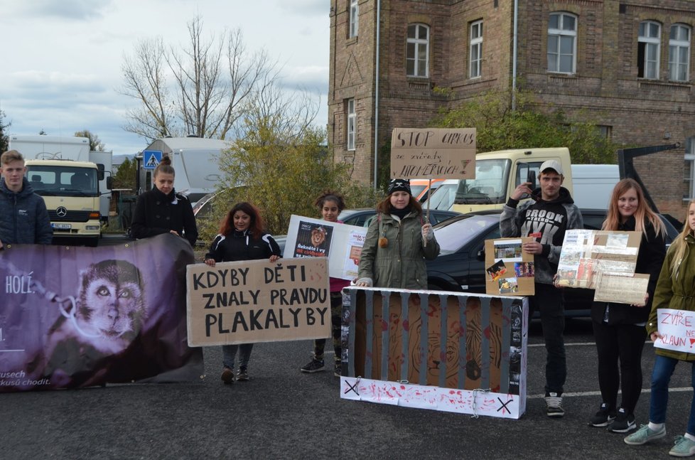 Protesty proti chovu a drezuře zvířat vedou ochránci už několik let. Naději na úplné zrušení prozatím nemají (foto. 2018)