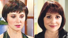 Kateřina Lojdová (vúravo) se nechala ostříhat jako Zuzana Dřízhalová kvůli roli v seriálu Ordinace v růžové zahradě