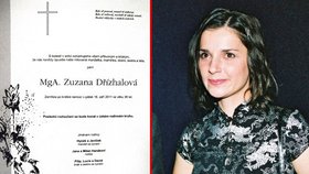 Zuzana Dřízhalová zemřela na rakovinu