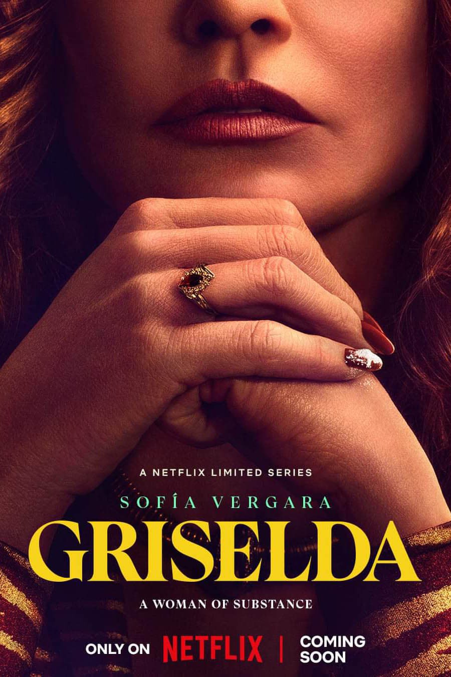 Griselda (Netflix): Griselda Blancová uteče se třemi malými syny a kilem kokainu z Medellínu do Miami, kde se z ní stane nemilosrdná šéfka drogového impéria, které se rychle rozrůstá.
