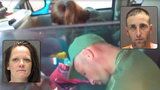 Šokující video: Zfetovaní rodiče omdleli v autě, vzadu seděly malé děti