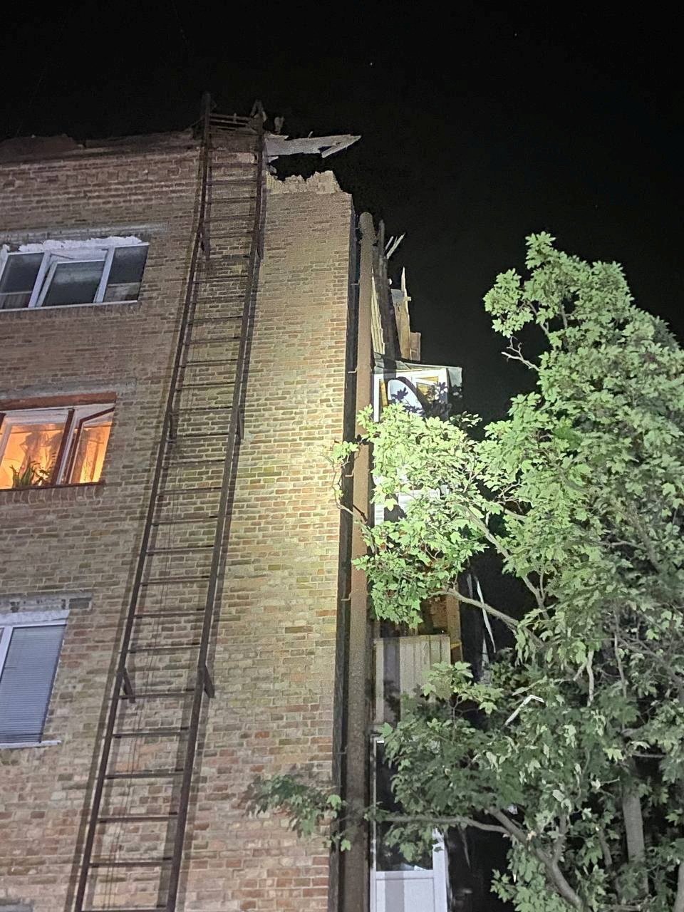 Noční dronový útok na Kyjev (28. 5. 2023)