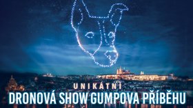 Film Gump – jsme dvojka představí unikátní dronovou show nad Prahou