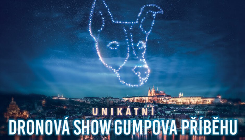 Film Gump – jsme dvojka představí unikátní dronovou show nad Prahou