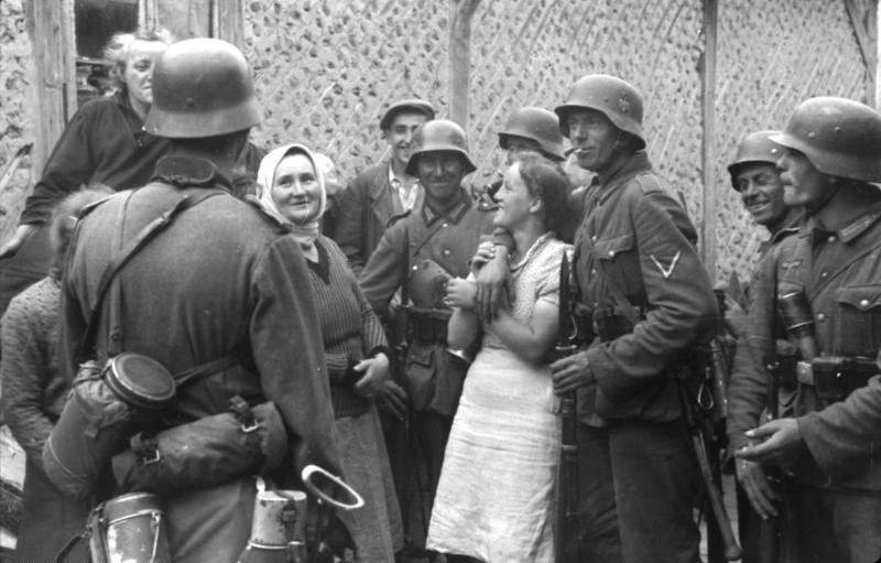 Propagandistické foto Wehrmachtu.