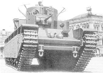 Sovětský tank T35.