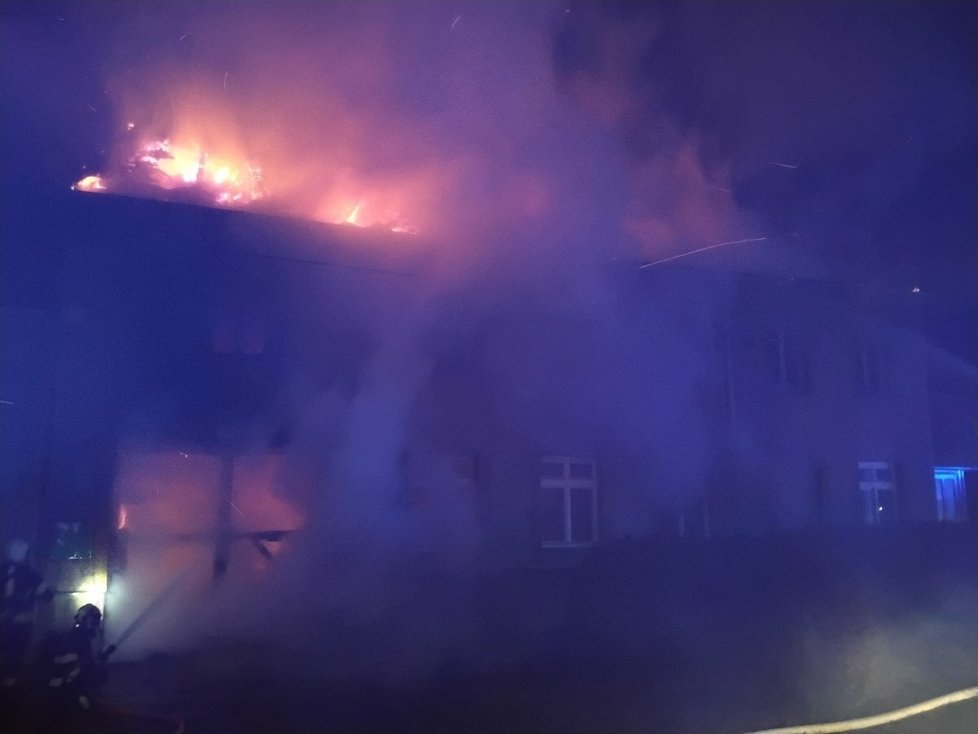Požár rodinného domu v Držovicích.
