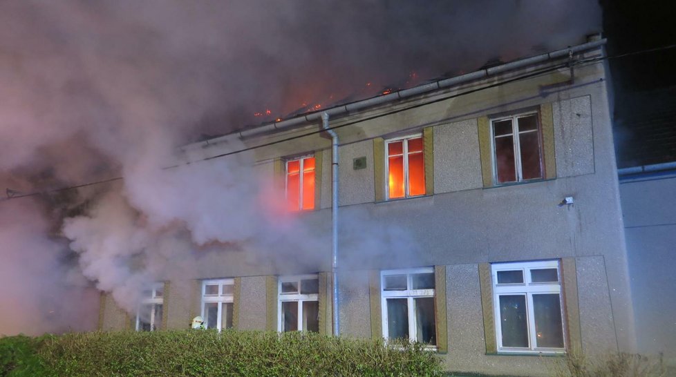 Požár rodinného domu v Držovicích.