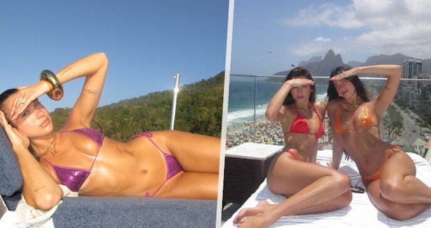 Dua Lipa na sexy dovolené v Brazílii: Bikiny i fotbal