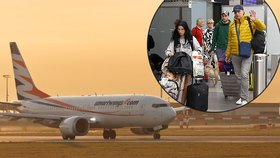 a pražské letiště dorazil let Smartwings z Dubaje.