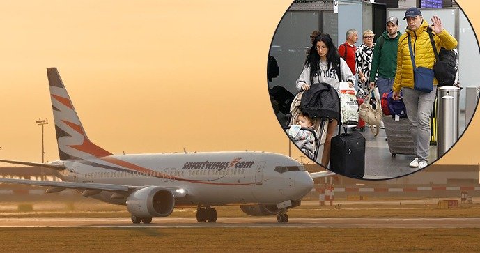 a pražské letiště dorazil let Smartwings z Dubaje.