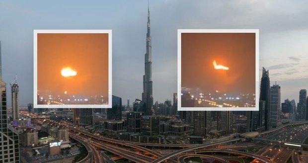 Panorama Dubaje a snímky červencové exploze (7. 7. 2021)