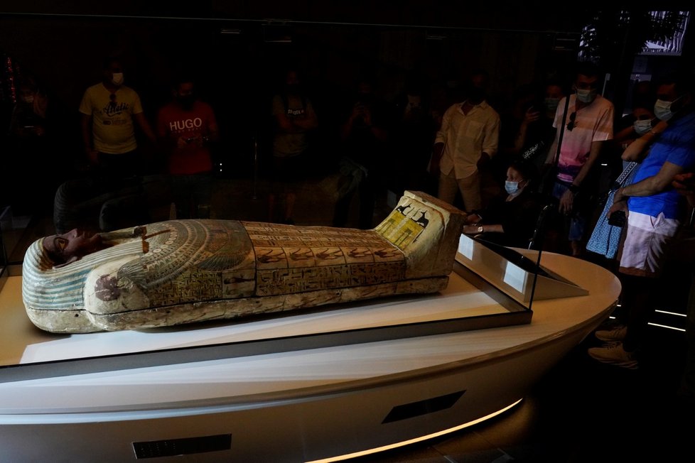 Egyptský pavilonnabízí skutečný sarkofág.
