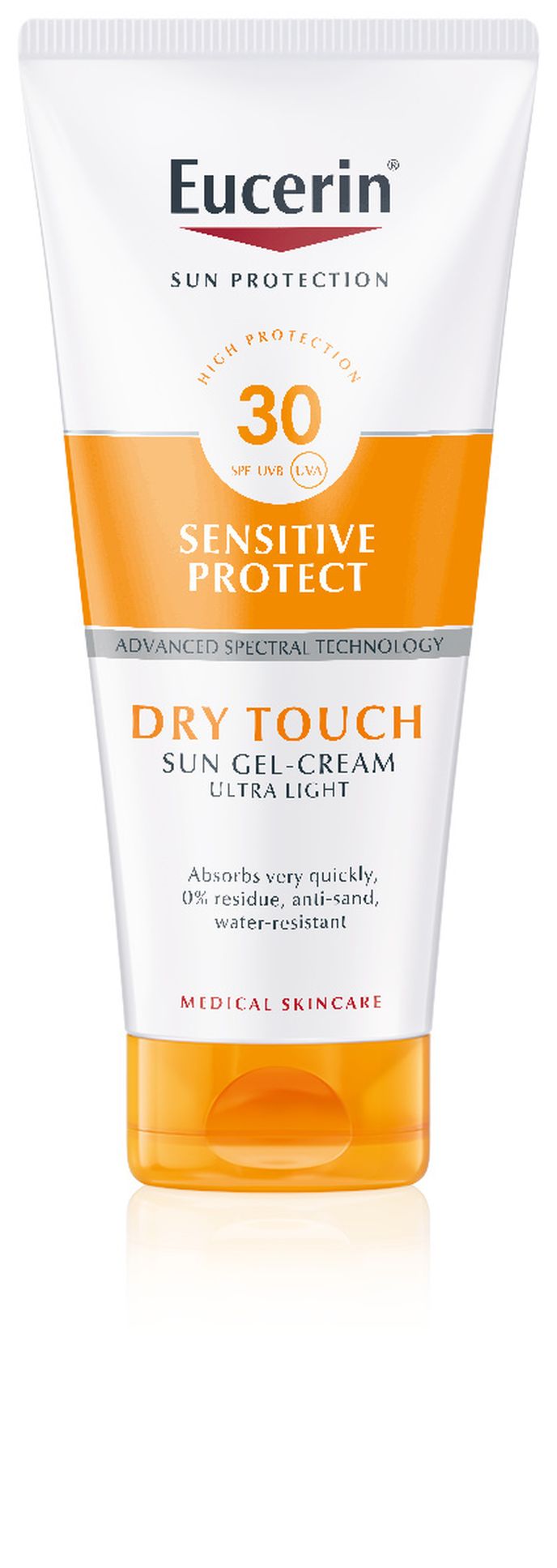 Krémový gel na opalování Dry Touch Oil Control SPF 30, Eucerin, dostupný v lékárnách, 505 Kč