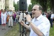 V Duchcově na Teplicku promluvil 22. května i šéf Dělnické strany sociální spravedlnosti Tomáš Vandas