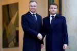 Polský prezident Duda na summitu v Paříži (26. 2. 2024)