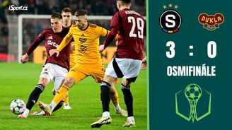 SESTŘIH: Sparta - Dukla 3:0. Olatunji v ráži, postup v suchém triku. Vitík zvládl roli kapitána SESTŘIH: Sparta - Dukla 3:0. Olatunji v ráži, postup v suchém triku. Vitík zvládl roli kapitána