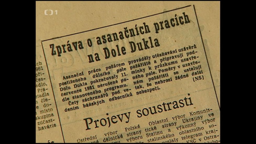 9. července 1961 Rudé právo sice vydalo zprávu s vyjádřením KSČ k neštěstí, důvod byl ale zatajen.