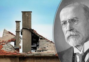 V Čejkovicích se zřítila střecha domu, kde žil Masaryk.