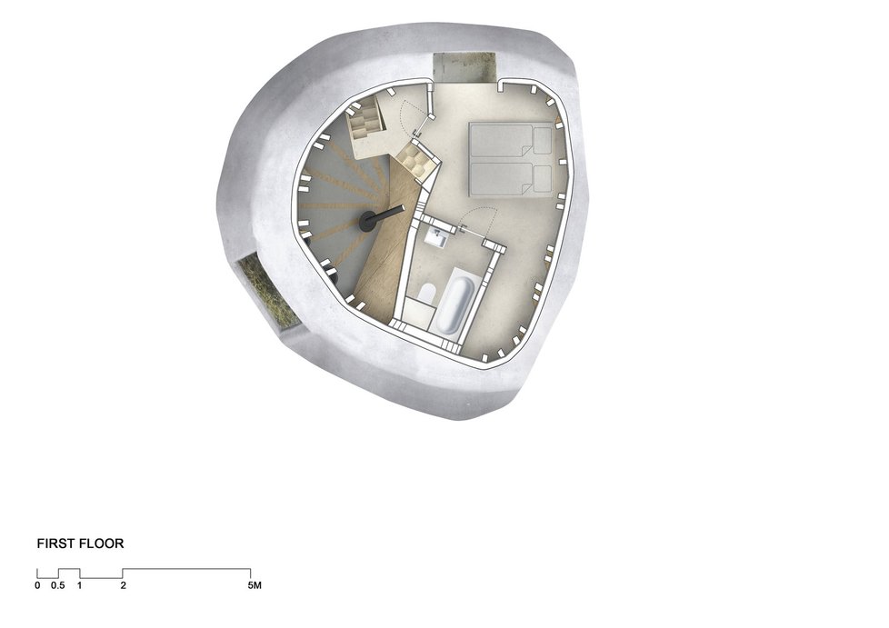 Projektová dokumentace prvního patra designové budovy v pražských Kyjích