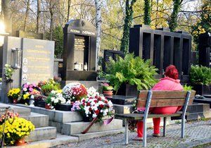 Dušičky v Olšanských hřbitovech