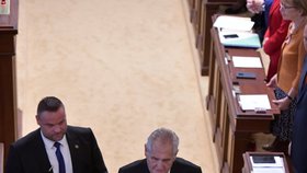 Hlasování o důvěře vládě (11.7.2018): Zúčastnil se i prezident Miloš Zeman.
