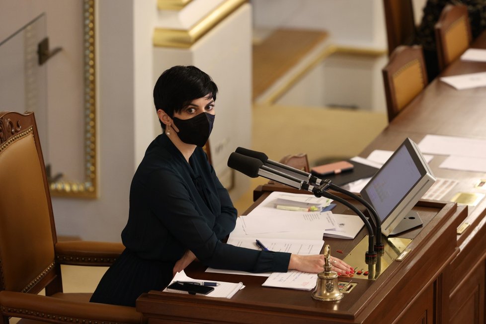 Sněmovna hlasuje o důvěře vlády: předsedkyně Sněmovny Markéta Adamová Pekarová (12.1.2022)